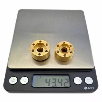 2 pieces crawler wheel spacers with a total weight of 43 grams